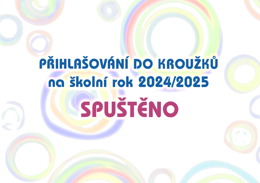 Přihlašování do kroužků 2024/2025