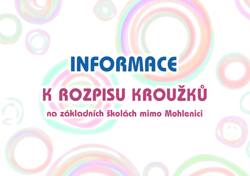 Informace k rozpisu kroužků