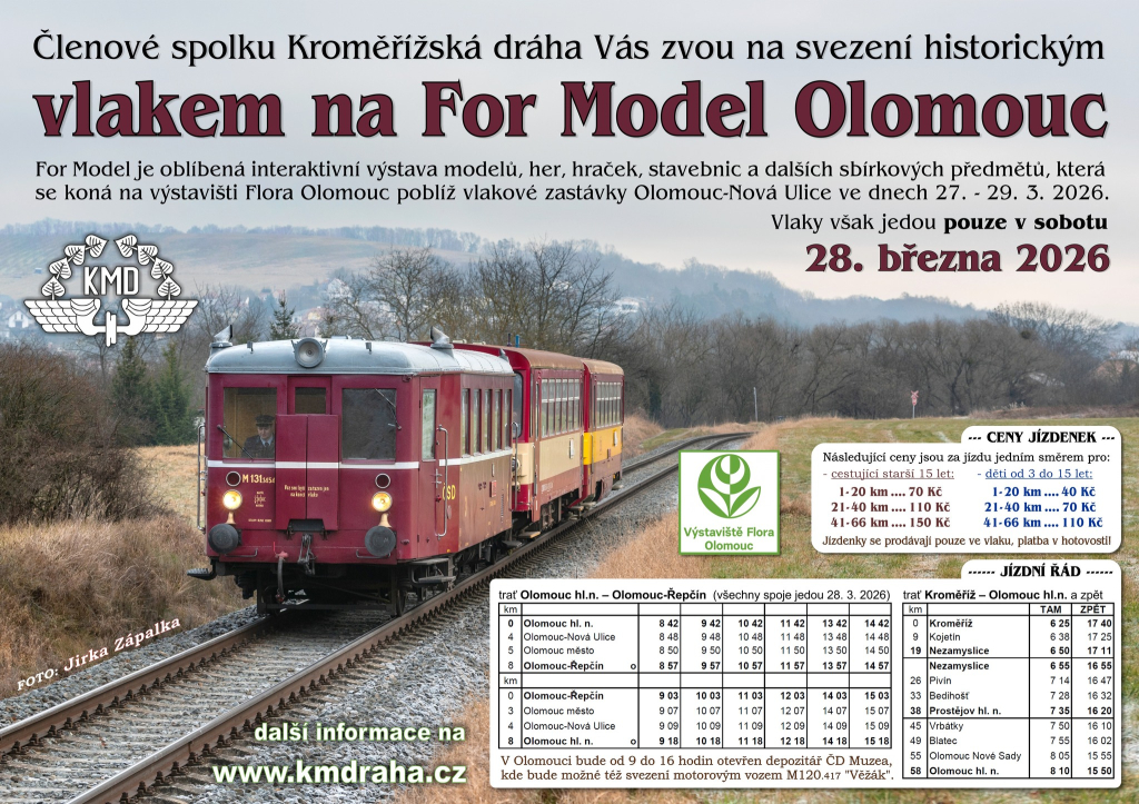 Výstava modelové železnice na akci FOR MODEL FLORA OLOMOUC