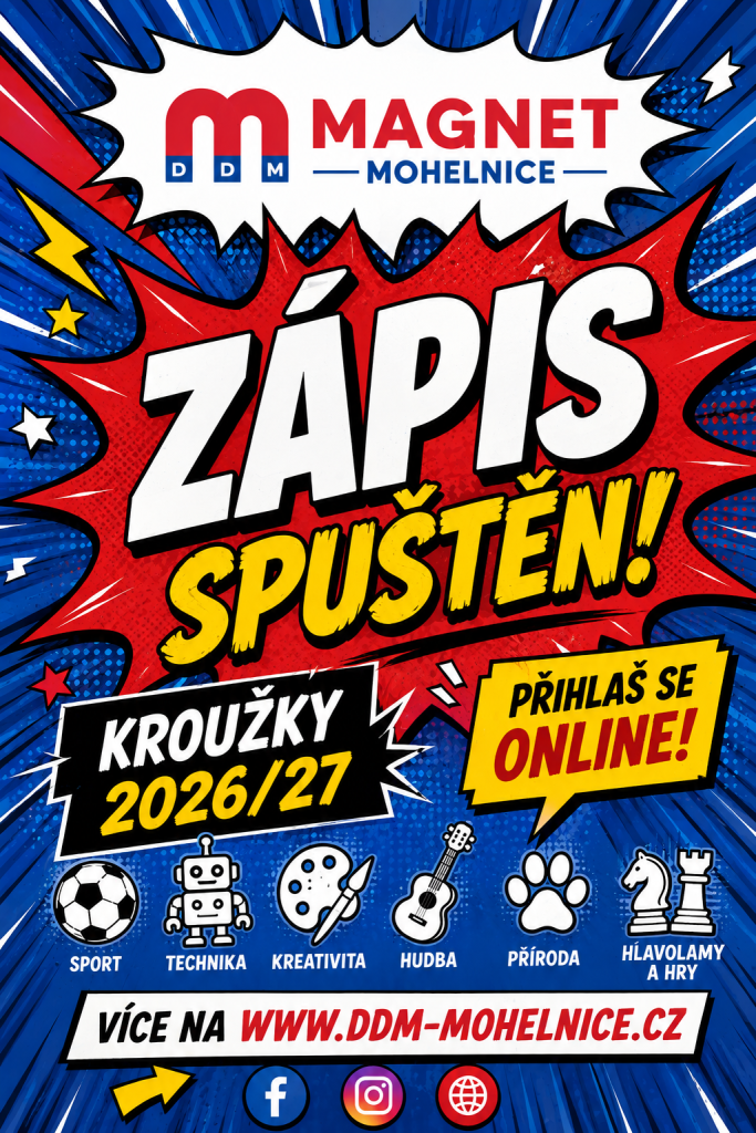 Zápis na kroužky 2026/2027 je spuštěn!