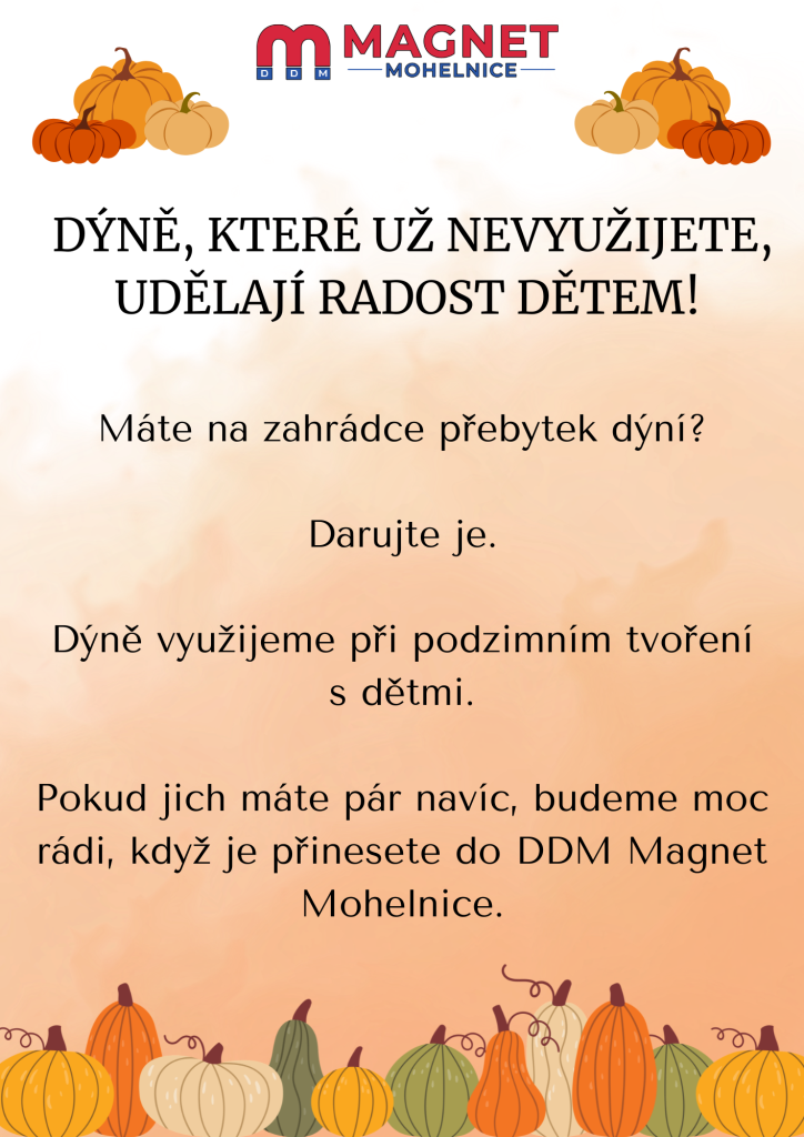 Dýně, které už nevyužijete, udělají radost dětem!