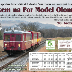 Výstava modelové železnice na akci FOR MODEL FLORA OLOMOUC