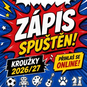 Zápis na kroužky 2026/2027 je spuštěn!