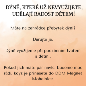 Dýně, které už nevyužijete, udělají radost dětem!