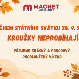 Během státního svátku kroužky neprobíhají!